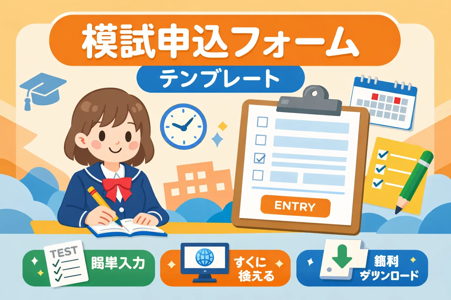 模試申込フォームテンプレート