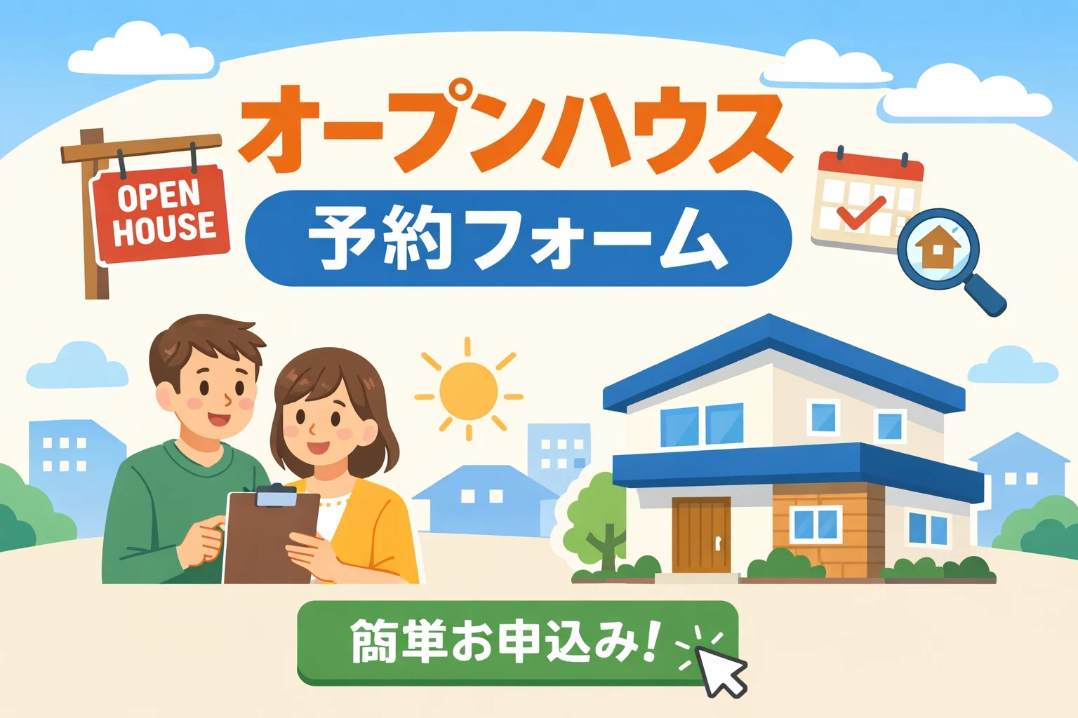 オープンハウス予約フォームテンプレート
