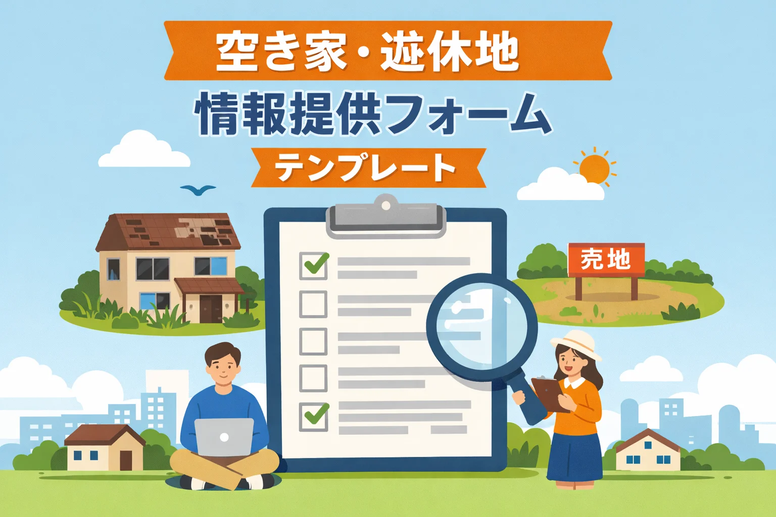 空き家・遊休地情報提供フォームテンプレート