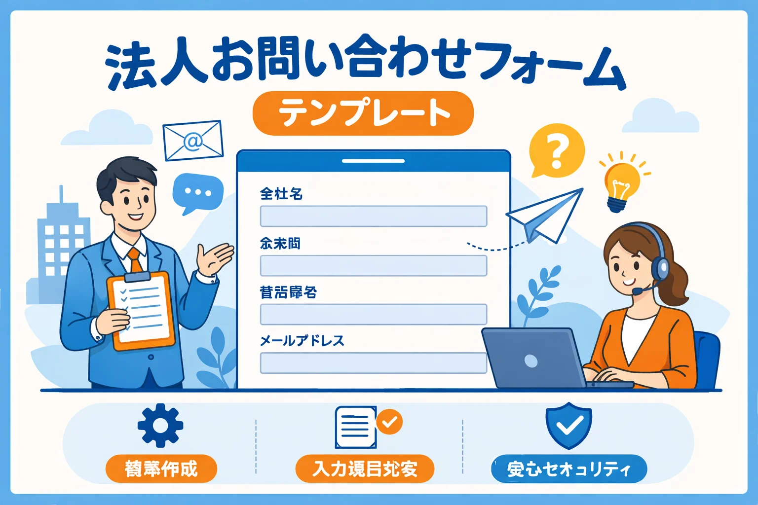 法人お問い合わせフォームテンプレート