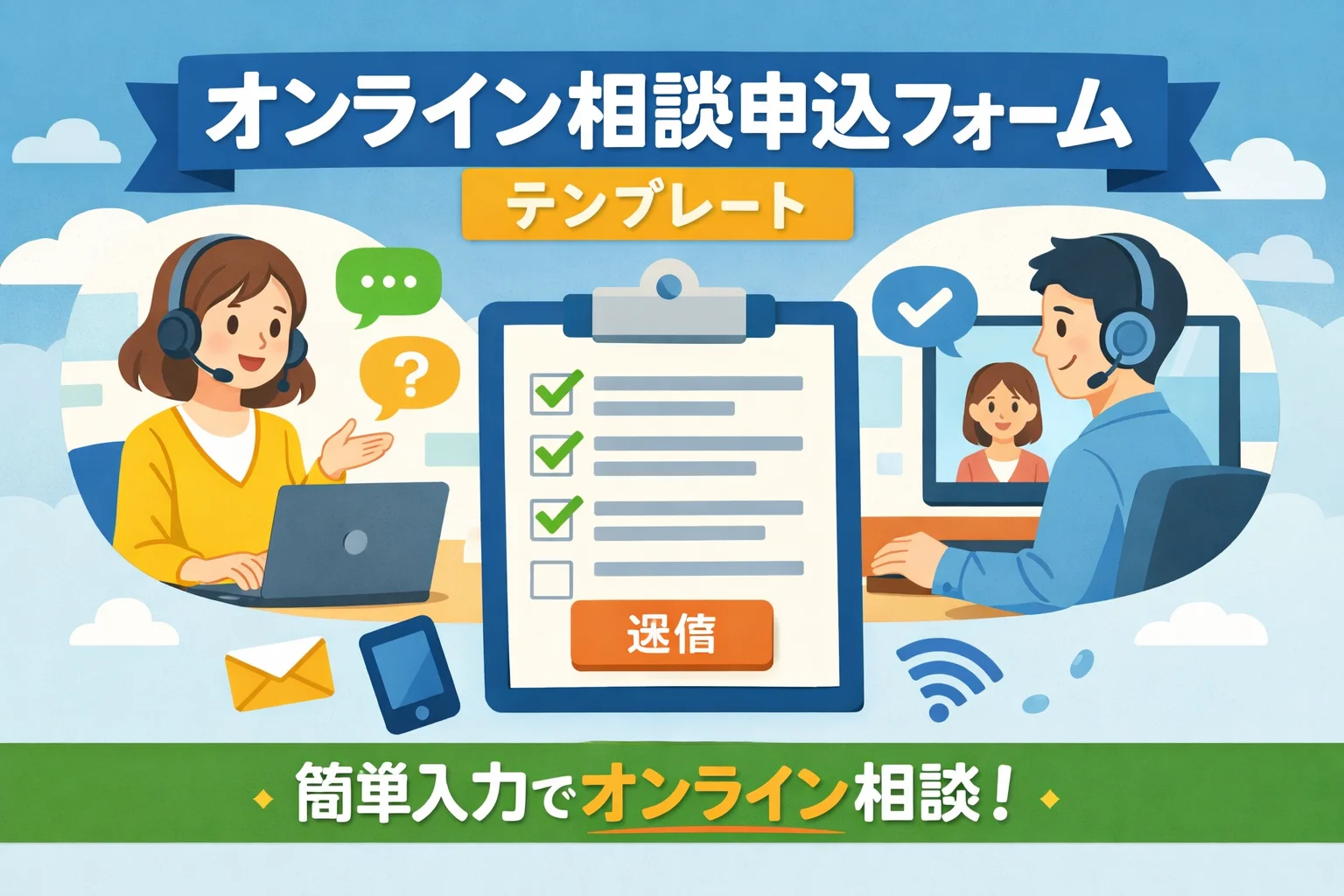 オンライン相談申込フォームテンプレート