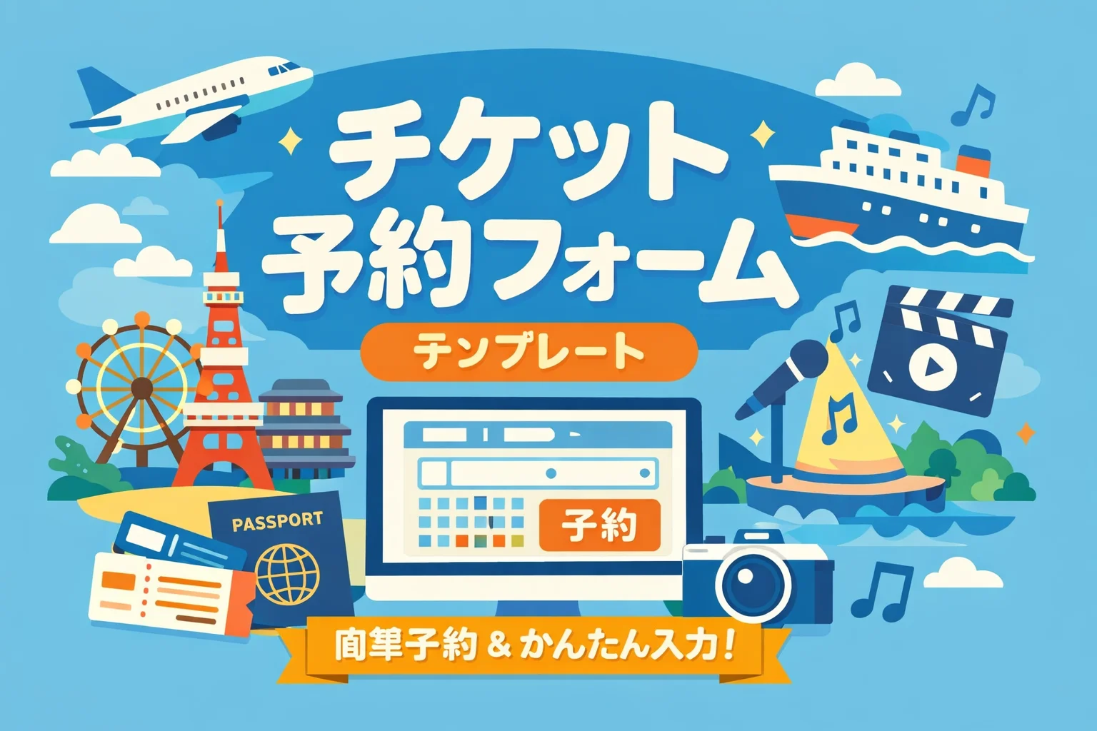 チケット予約フォームテンプレート