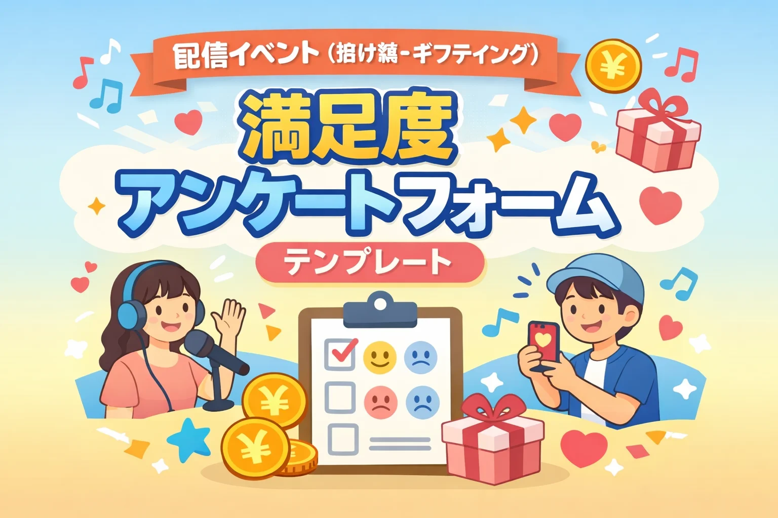 配信イベント（投げ銭・ギフティング）満足度アンケートフォームテンプレート