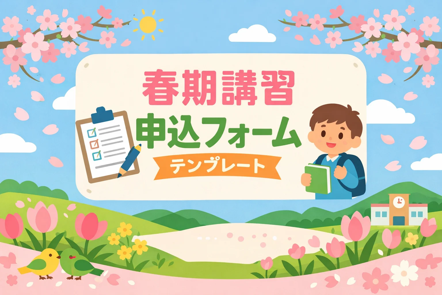 春期講習申込フォームテンプレート