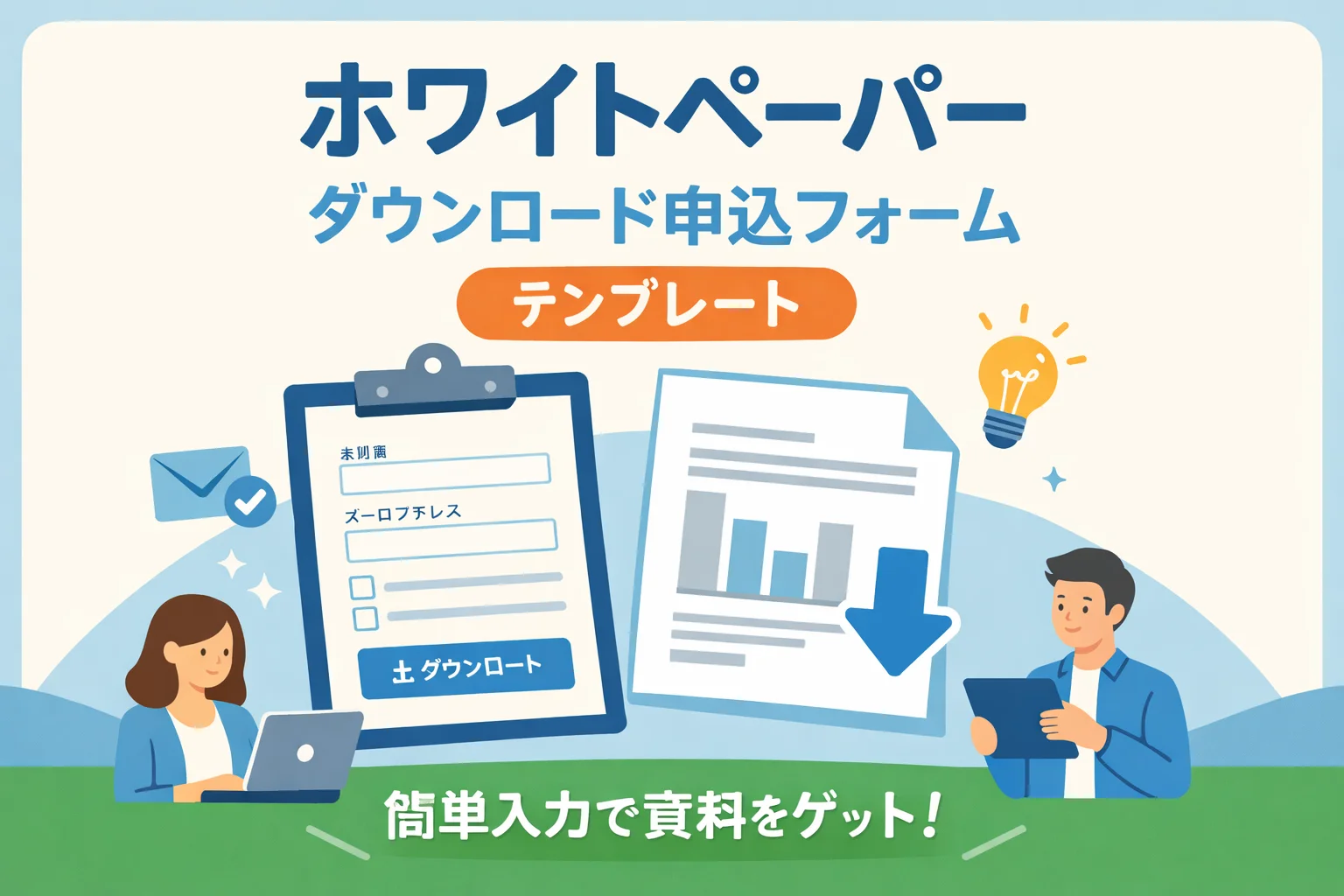 ホワイトペーパーダウンロード申込フォームテンプレート