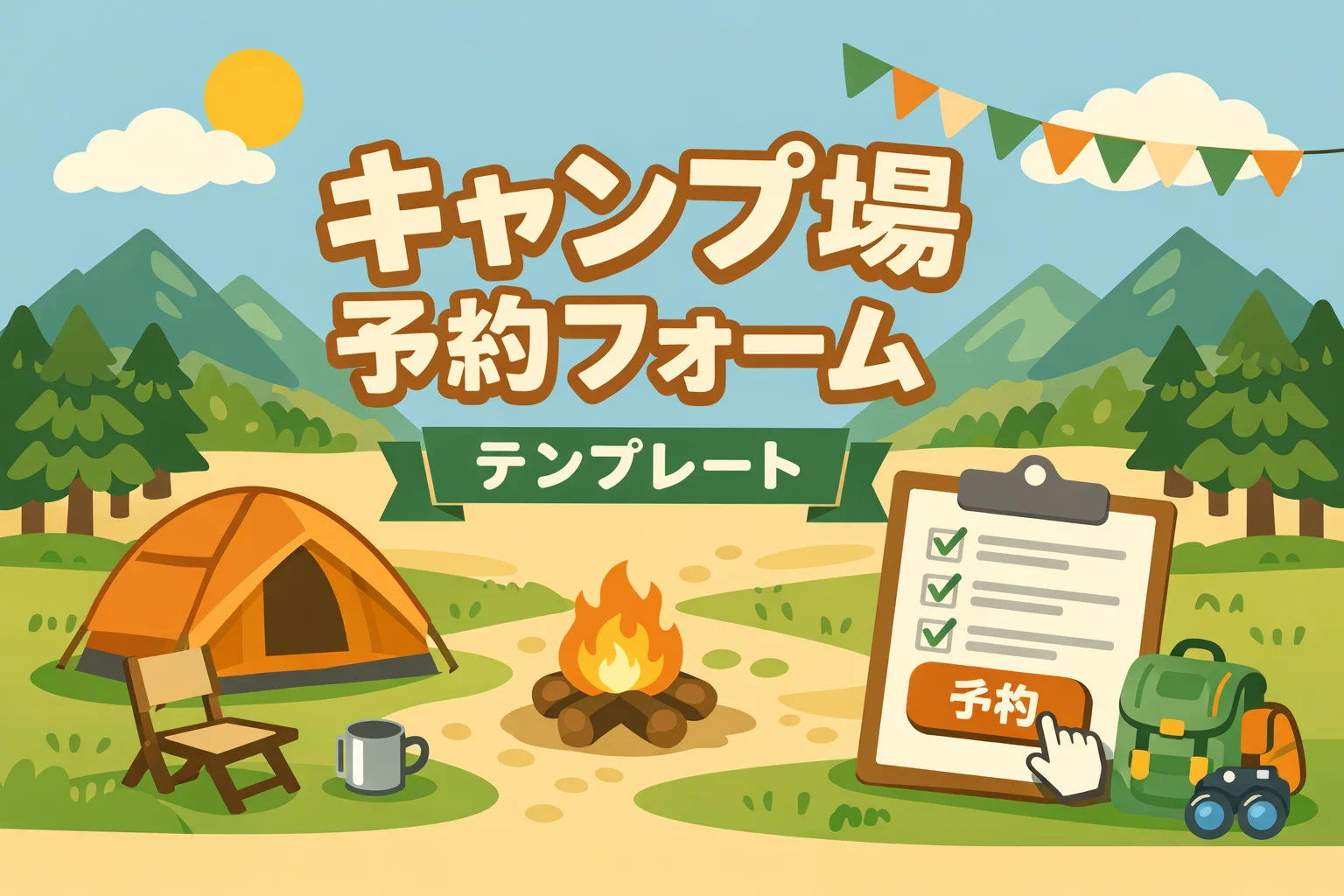キャンプ場予約フォームテンプレート