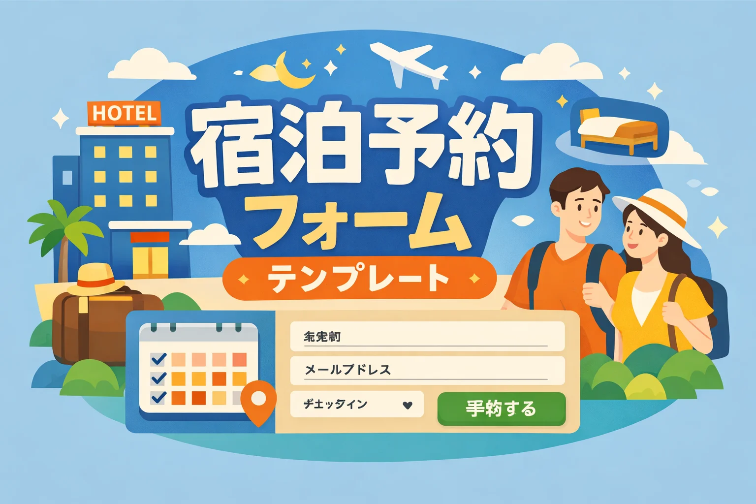 宿泊予約フォームテンプレート