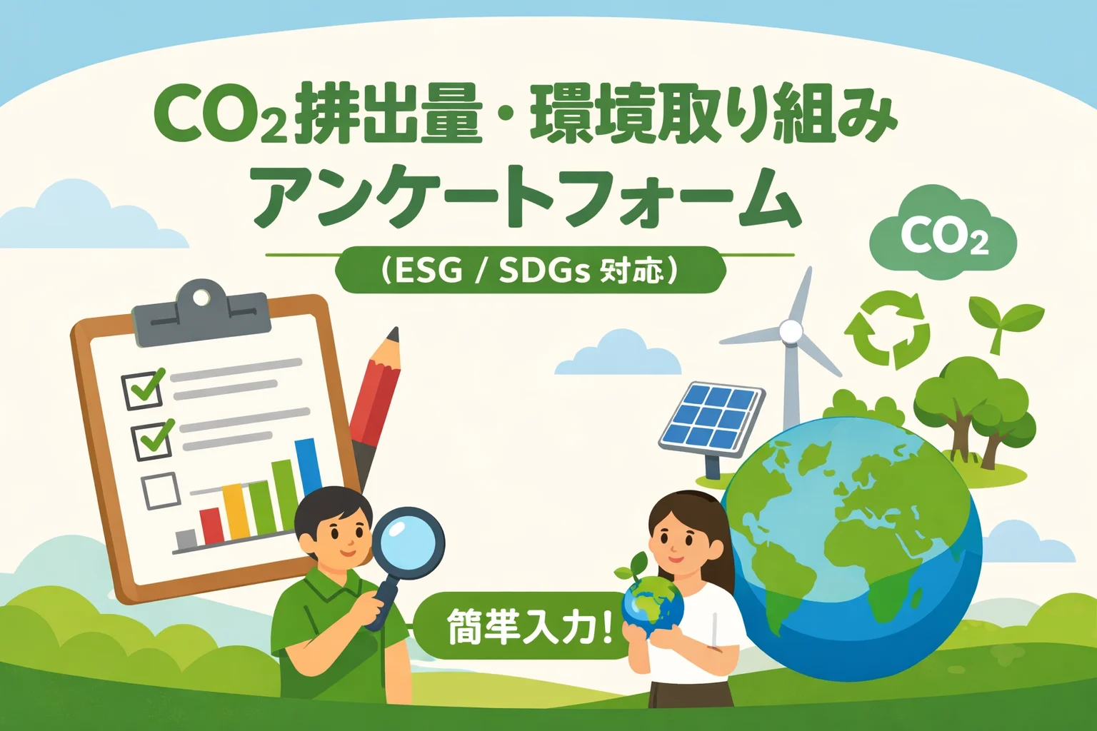CO2排出量・環境取り組み（ESG/SDGs）アンケートフォームテンプレート