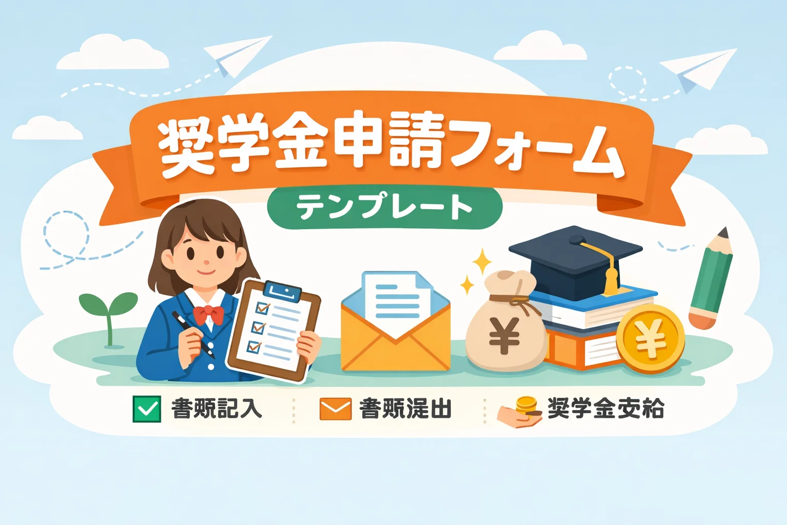 奨学金申請フォームテンプレート