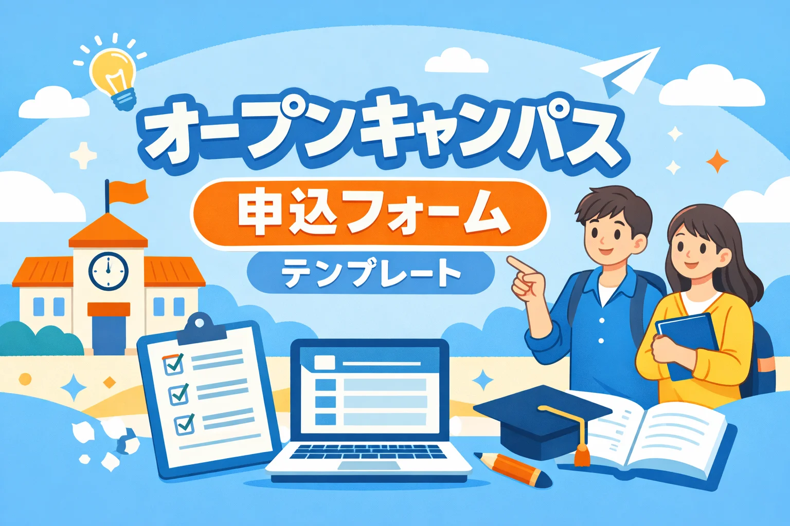 オープンキャンパス申込フォームテンプレート