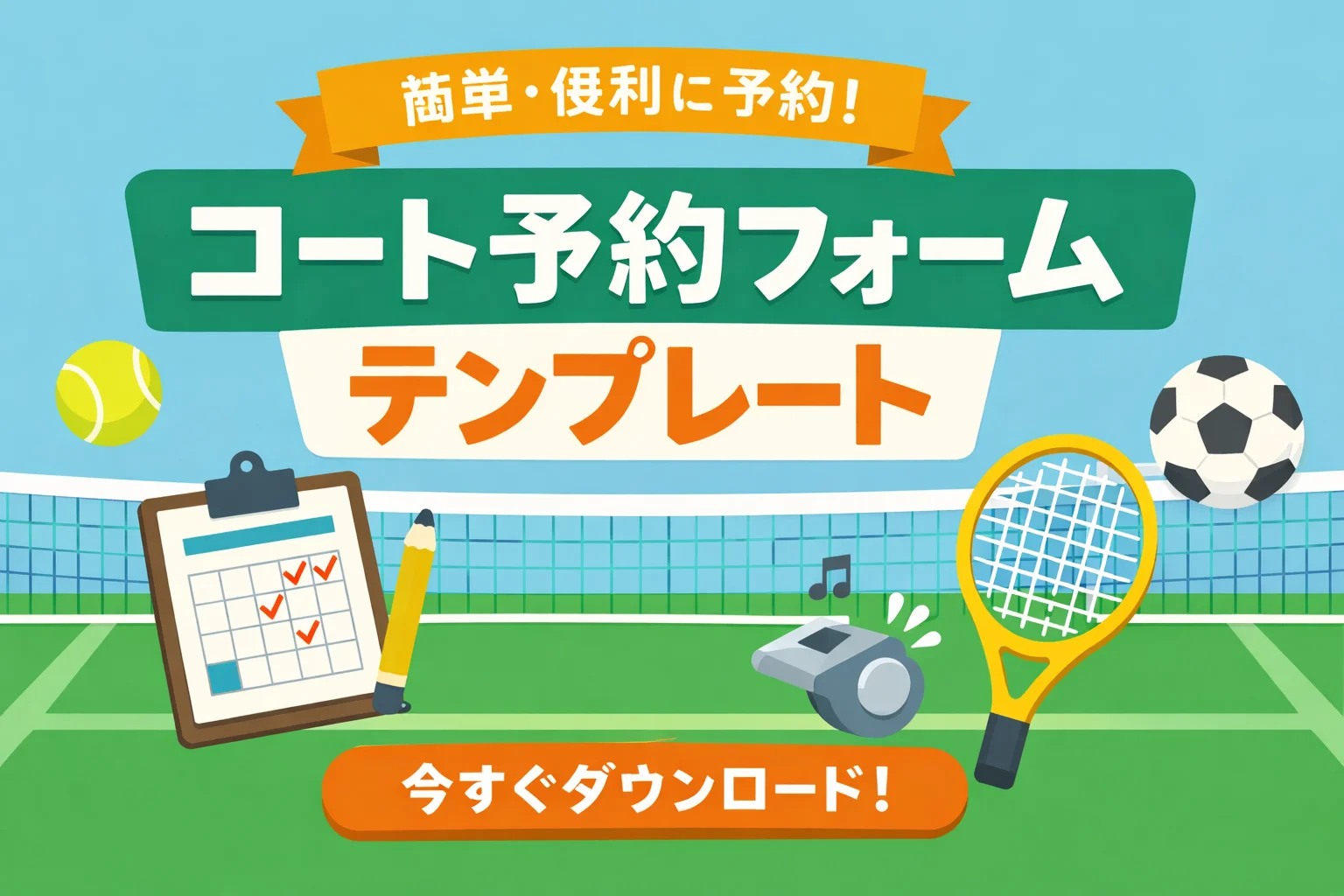 コート予約フォームテンプレート