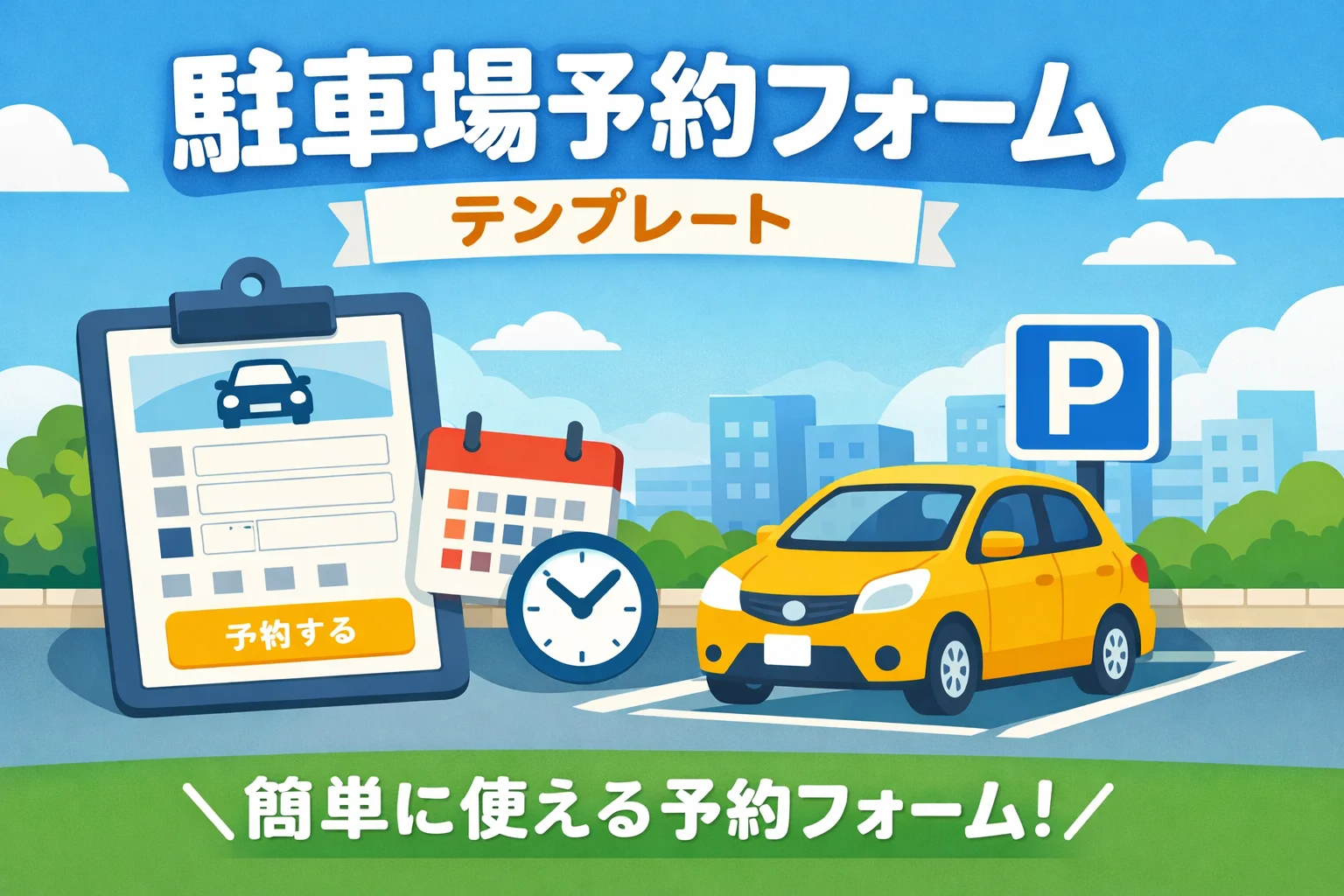 駐車場予約フォームテンプレート