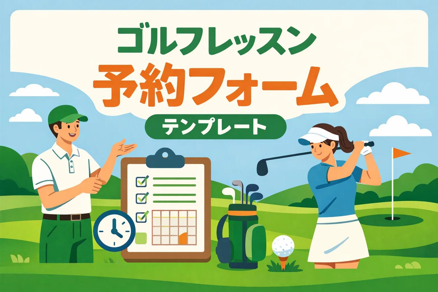 ゴルフレッスン予約フォームテンプレート