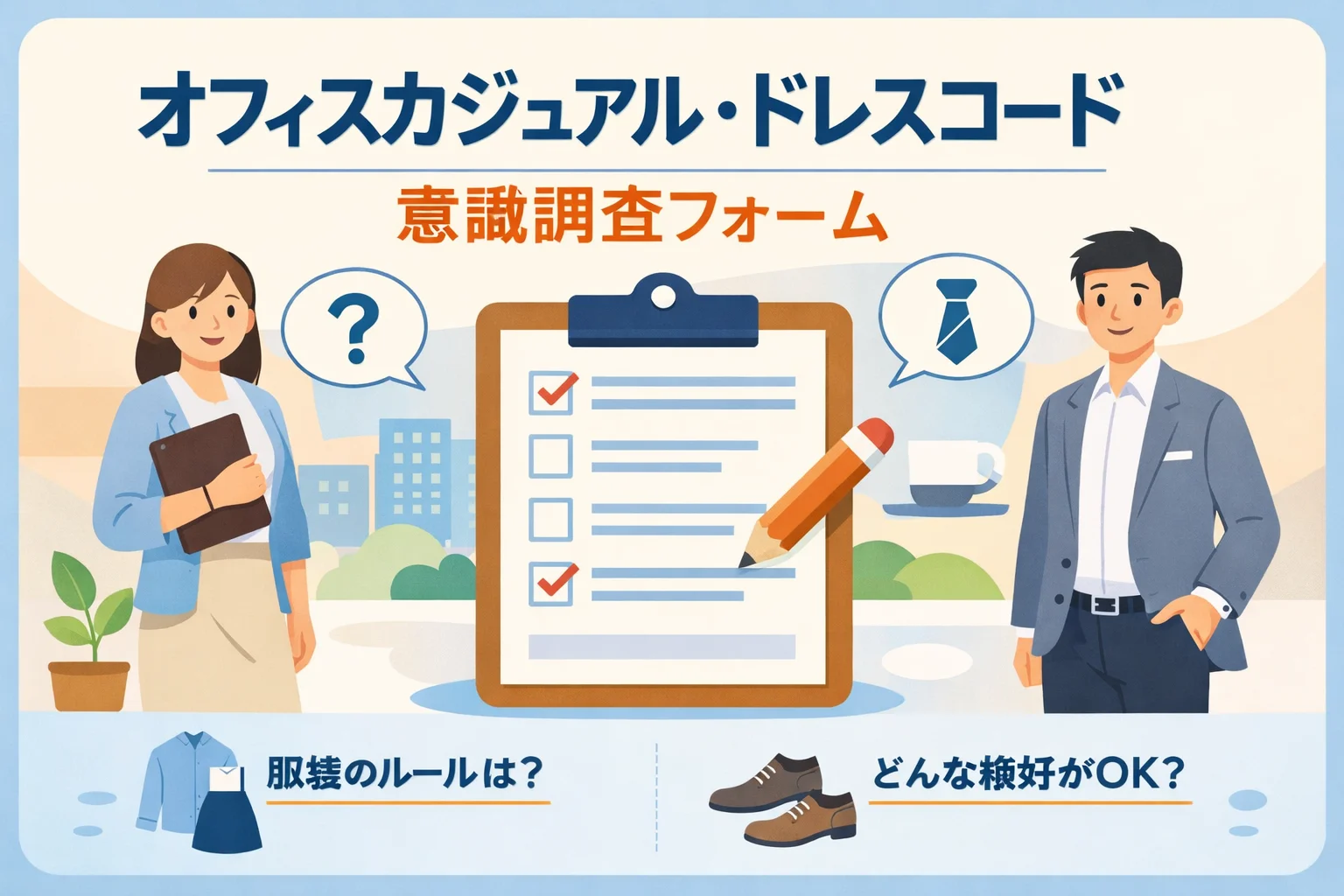オフィスカジュアル・ドレスコードに関する意識調査フォームテンプレート