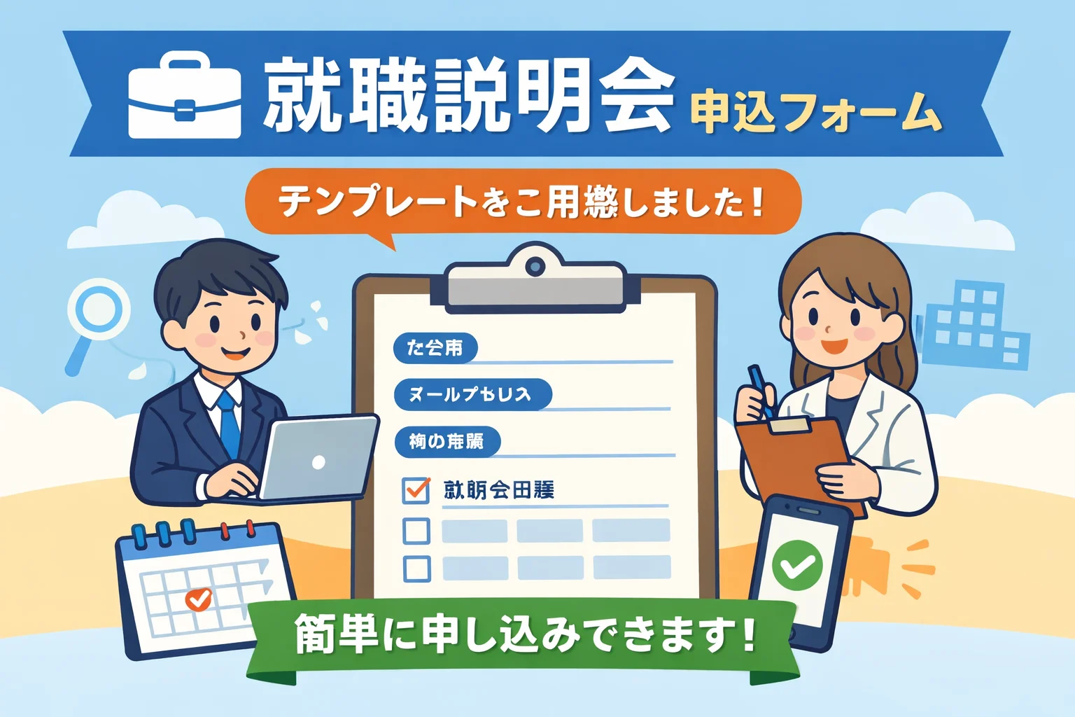 就職説明会申込フォームテンプレート