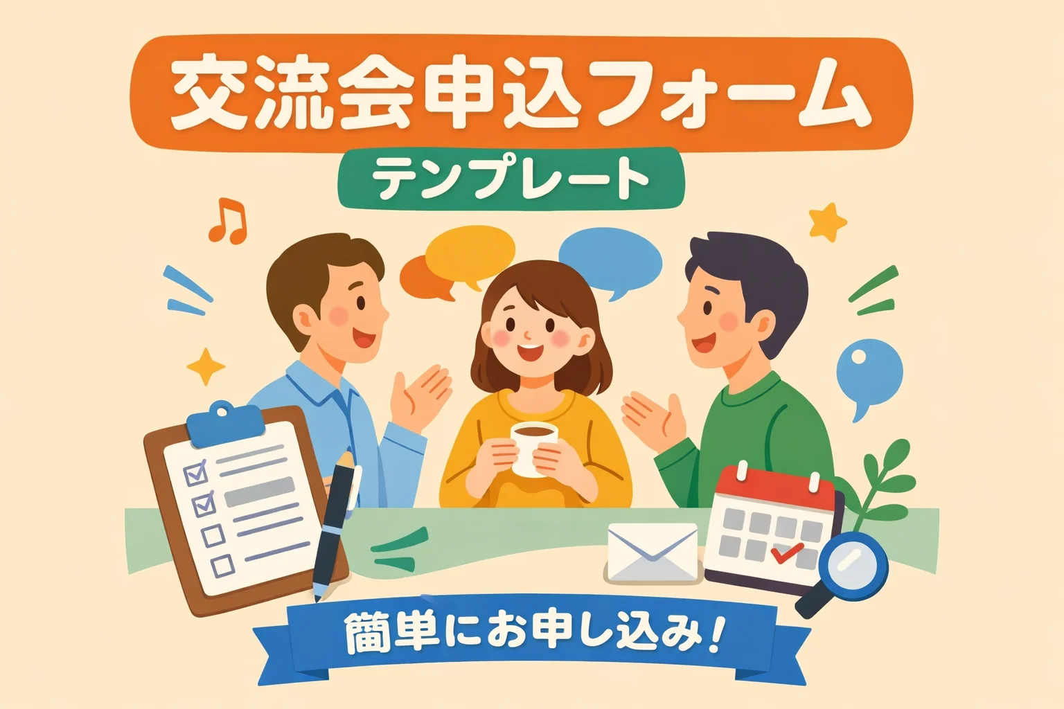 交流会申込フォームテンプレート