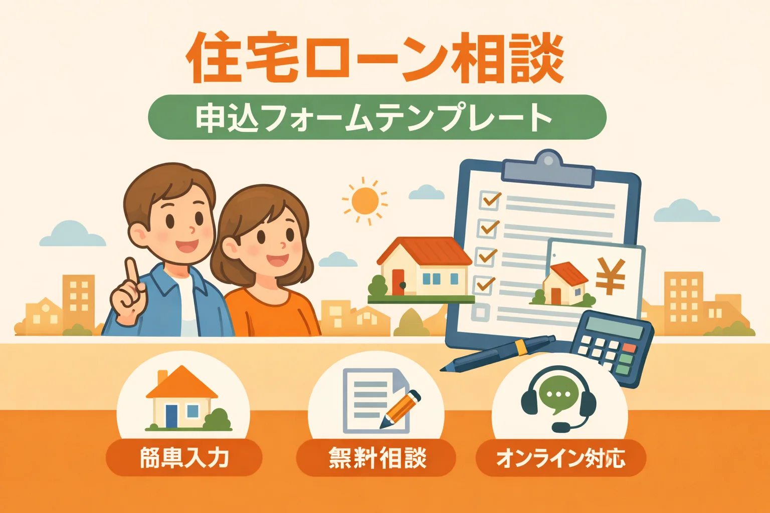 住宅ローン相談申込フォームテンプレート